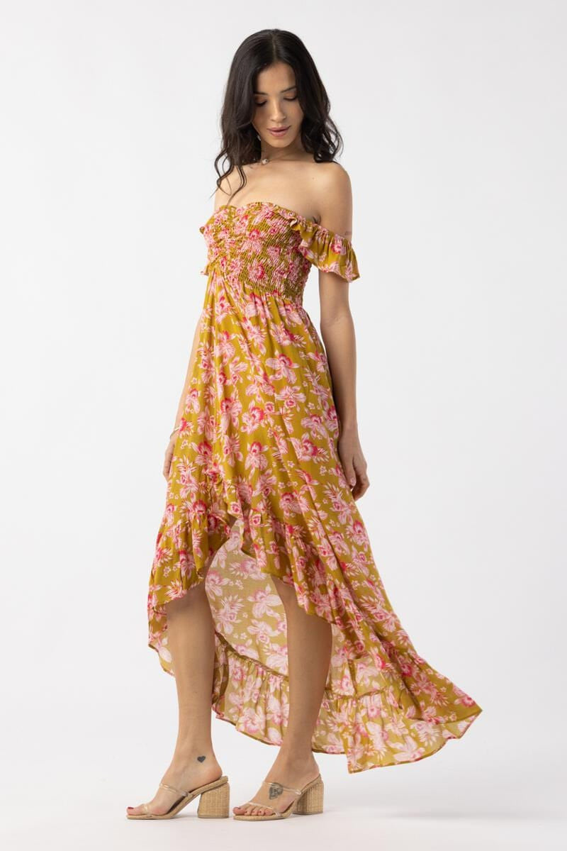 Tiare Hawaii Brooklyn Maxi Dress Naturals - Orchid Gold