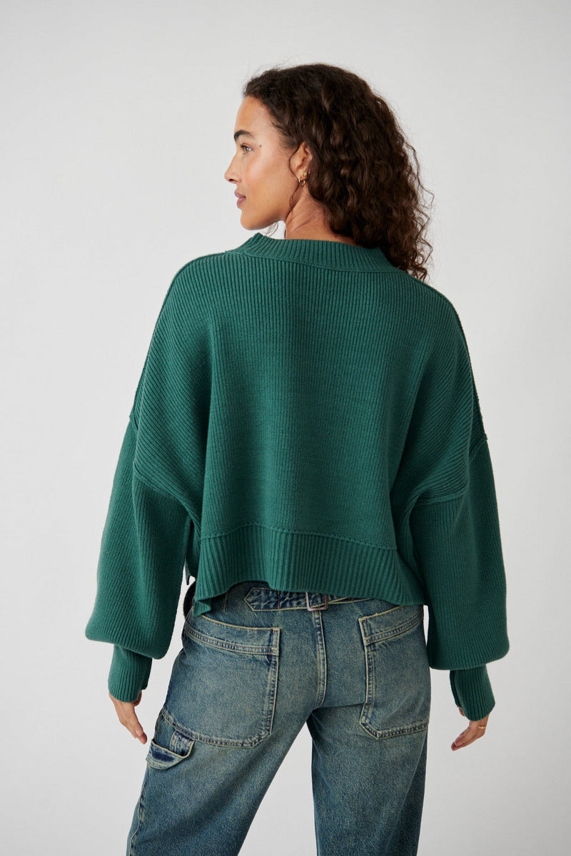 Free People Free People Easy Street Crop Pullover - Hunger Green