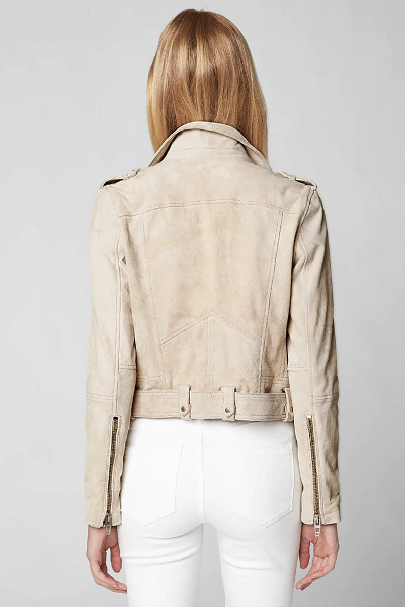 White suede deals jacket womens