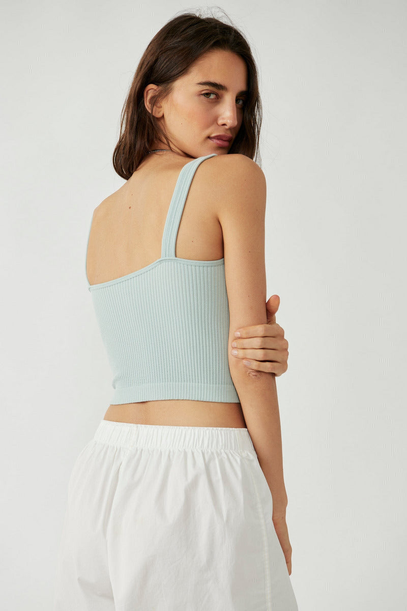 Free People Solid Rib Brami Top in White